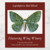 Geometra papilionaria - The Large Emerald Moth Weinetikett (Einzelnes Label)