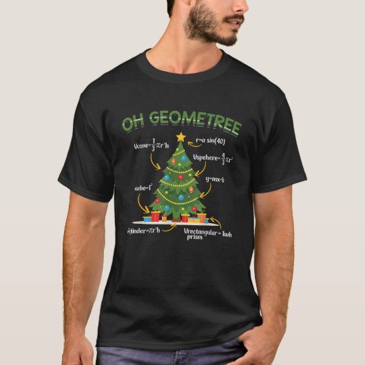 Geometree Christmas Tree Math Lover Mathematiker T-Shirt (Vorderseite)