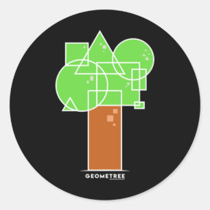 Geometree I Runder Aufkleber