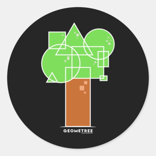Geometree I Runder Aufkleber (Vorderseite)