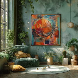 Geometría de Colores: Collage Abstracto y Orgánico Fotodruck