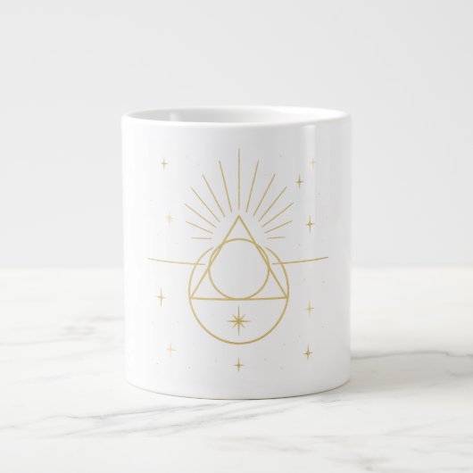 Geometría de Luz ✨ | Sacred Golden Geometry Design Jumbo-Tasse (Vorderseite)