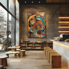 Geometría Dinámica: Collage Abstracto con Colores  Fotodruck