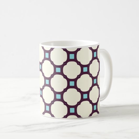 Geometric 007 neutral & blau kaffeetasse (VorderseiteRechts)