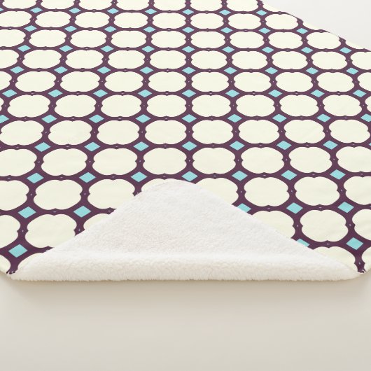 Geometric 007 neutral & blau sherpadecke (3/4)