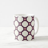 Geometric 009 neutral & rosa kaffeetasse (VorderseiteRechts)