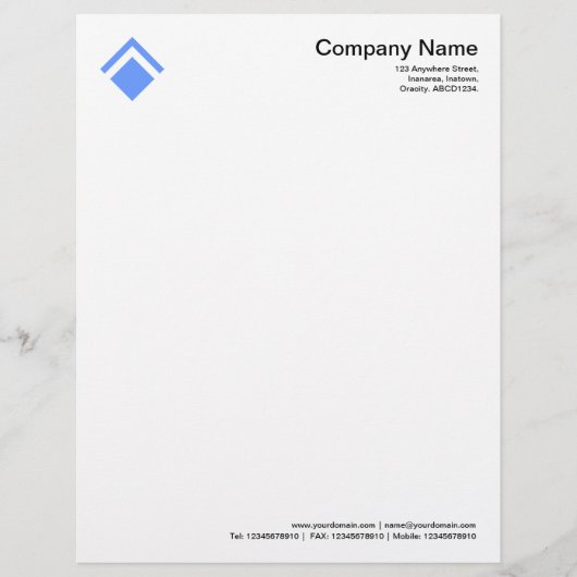 Geometric 01 - Baby Blue Briefbogen (Vorderseite)