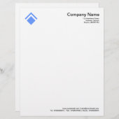 Geometric 01 - Baby Blue Briefbogen (Vorne/Hinten)