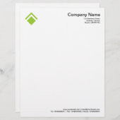 Geometric 01 - Martian Green Briefbogen (Vorne/Hinten)