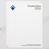 Geometric 01 - Navy Blue Briefbogen (Vorne/Hinten)