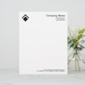 Geometric 01 - Schwarz Briefkopf (Stehend Vorderseite)