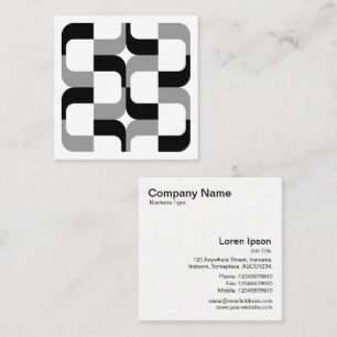 Geometric 020614 - Schwarz und Grau Quadratische Visitenkarte