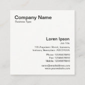 Geometric 020614 - Schwarz und Grau Quadratische Visitenkarte (Rückseite)