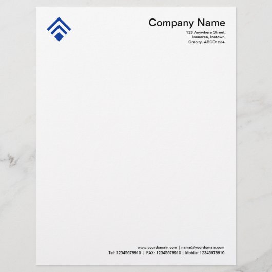 Geometric 02 - Navy Blue Briefkopf (Vorderseite)