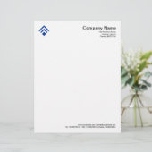 Geometric 02 - Navy Blue Briefkopf (Stehend Vorderseite)