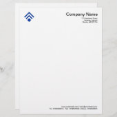 Geometric 02 - Navy Blue Briefkopf (Vorne/Hinten)