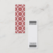 Geometric 030614 - Ruby Red on White Mini Visitenkarte (Vorne/Hinten)