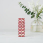 Geometric 030614 - Ruby Red on White Mini Visitenkarte (Stehend Vorderseite)