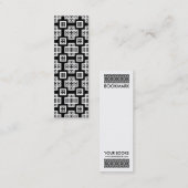 Geometric 030614 - White on Black Mini Visitenkarte (Vorne/Hinten)