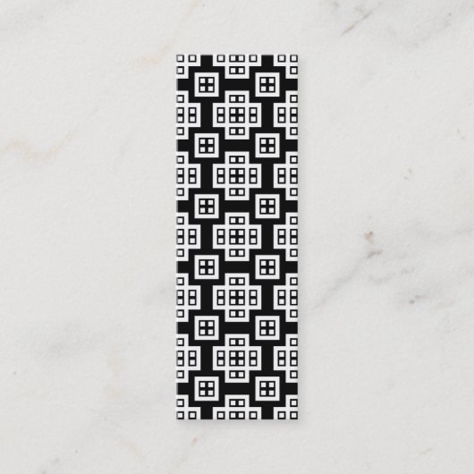 Geometric 030614 - White on Black Mini Visitenkarte (Vorderseite)