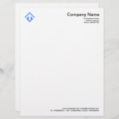 Geometric 03 - Baby Blue Briefbogen (Vorne/Hinten)