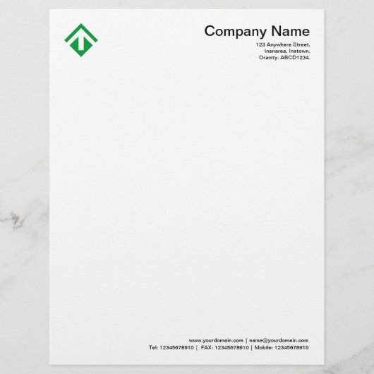 Geometric 03 - Grasgrün Briefbogen (Vorderseite)