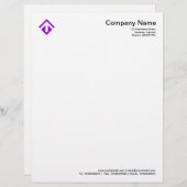 Geometric 03 - Lila Briefkopf (Vorne/Hinten)