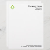 Geometric 03 - Martian Green Briefbogen (Vorne/Hinten)