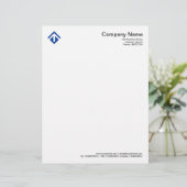 Geometric 03 - Navy Blue Briefkopf (Stehend Vorderseite)