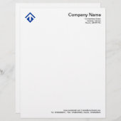 Geometric 03 - Navy Blue Briefkopf (Vorne/Hinten)