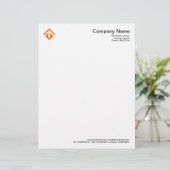 Geometric 03 - Orange Briefkopf (Stehend Vorderseite)