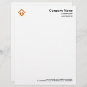 Geometric 03 - Orange Briefkopf (Vorne/Hinten)