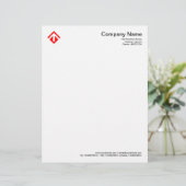 Geometric 03 - Red Briefkopf (Stehend Vorderseite)