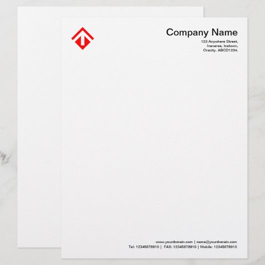 Geometric 03 - Red Briefkopf (Vorne/Hinten)