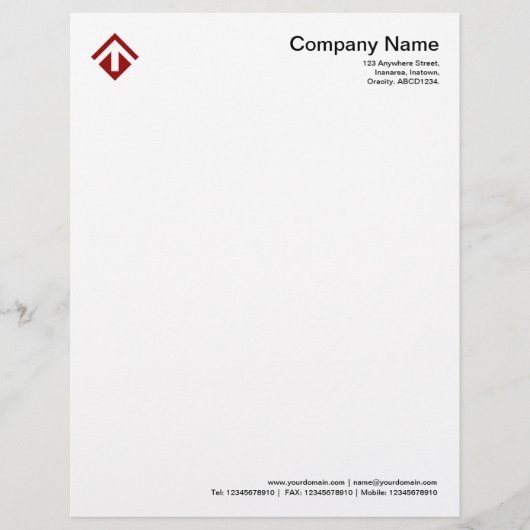 Geometric 03 - Ruby Red Briefkopf (Vorderseite)