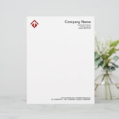 Geometric 03 - Ruby Red Briefkopf (Stehend Vorderseite)