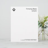 Geometric 03 - Schwarz Briefbogen (Stehend Vorderseite)