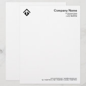 Geometric 03 - Schwarz Briefbogen (Vorne/Hinten)