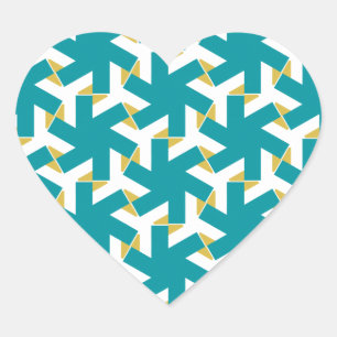 Geometric 230614 (03) Herz-Aufkleber