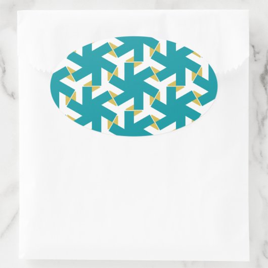 Geometric 230614 (03) ovaler aufkleber (Tasche)