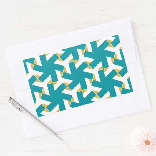 Geometric 230614 (03) rechteckiger aufkleber (Umschlag)