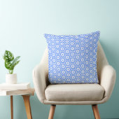 Geometric 280514 (03) - Baby Blue on White Kissen (Stuhl )