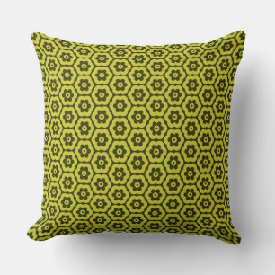 Geometric 280514 (03) - Bananen und dunkles Olive Kissen
