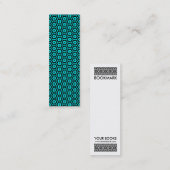 Geometric 280514 (03) - Black on Cyan Mini Visitenkarte (Vorne/Hinten)