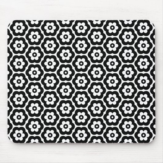 Geometric 280514 (03) - Black on White Mousepad (Vorne)