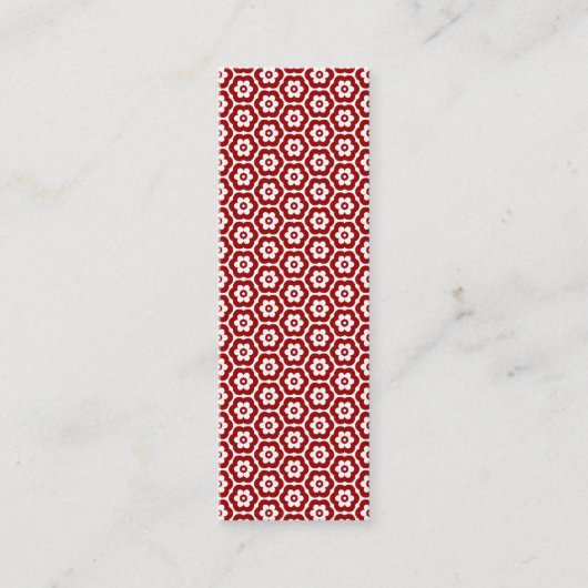Geometric 280514 (03) - Ruby Red on White Mini Visitenkarte (Vorderseite)