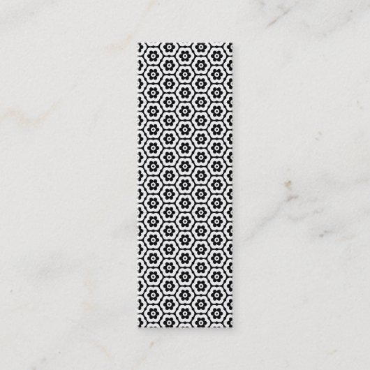 Geometric 280514 (03) - White on Black (Gold) Mini Visitenkarte (Vorderseite)