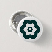 Geometric 290514 (3) - Dark Moss Green on White Button (Vorne & Hinten)