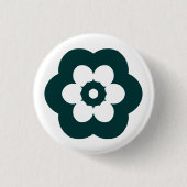 Geometric 290514 (3) - Dark Moss Green on White Button (Vorderseite)