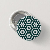 Geometric 290514 (3) - Dark Moss Green on White Button (Vorne & Hinten)